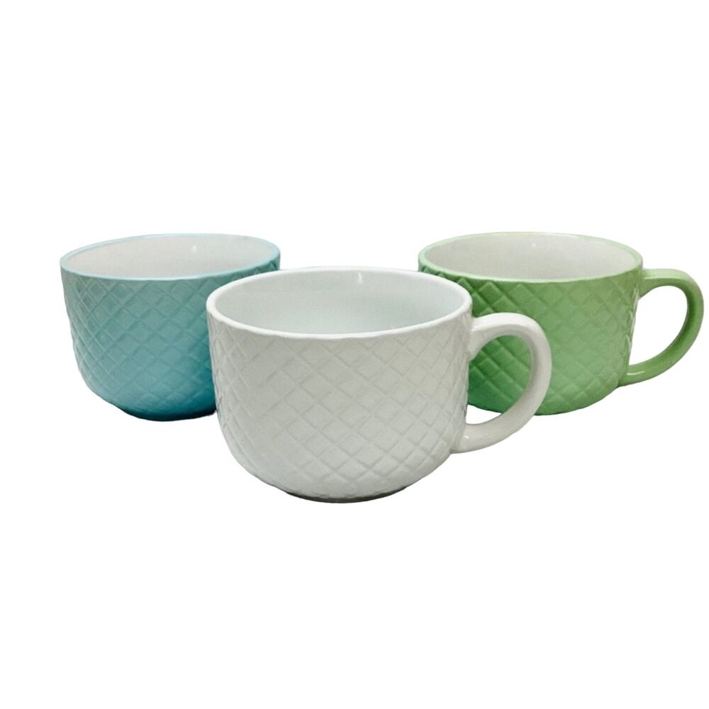 Set of 3 Hot Cocoa / Cappuccino Mugs